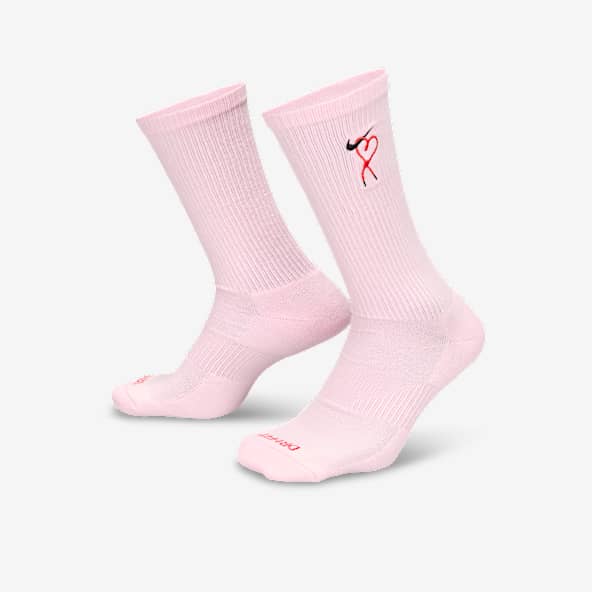 Nike pink socks breast cancer deals
